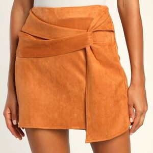 Elegant Tan Wrap Skirt